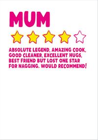 Mum Review Birthday  Card