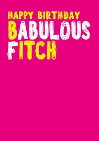 Babulous Fitch Card