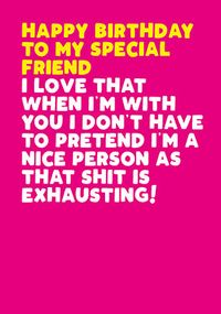 To my Special Friend Card