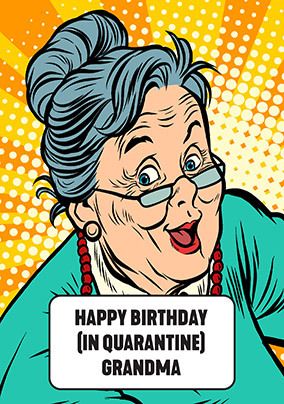 ZDISC - Happy Birthday in Quarantine Grandma Card
