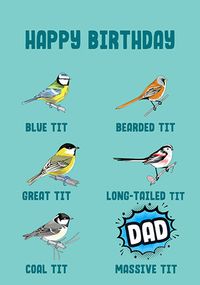 Dad Massive Tit Birthday Card