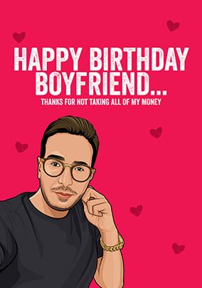 Boyfriend Thanks for Not Stealing Birthday Card