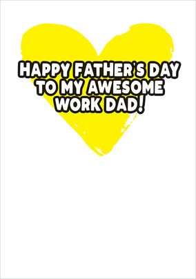 Happy Father's Day Work Dad Card