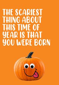 Tap to view Scary October Funny Birthday Card