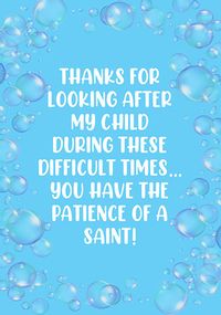 Tap to view Patience of a Saint Thank You Teacher Card