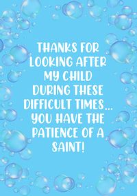 Tap to view Patience of a Saint Thank You Teacher Card