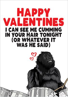 Cumming in Your Hair Valentine's Card