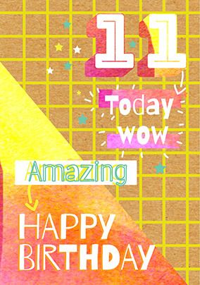 11 Today Wow Birthday Card