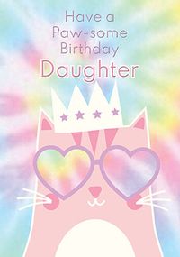 Pawsome Daughter Birthday Card