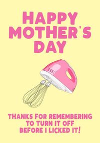 Tap to view Food Mixer Mother's Day Card