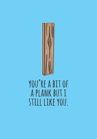 You're a bit of a Plank Funny Card