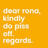 Tap to view Dear Rona Card