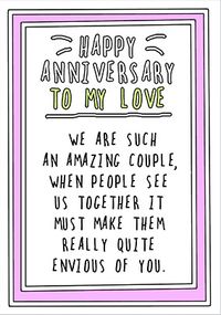 To my Love Anniversary Card