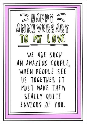 To my Love Anniversary Card