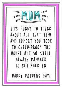 Tap to view Childproof House Mother's Day Card