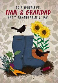 Tap to view Nan & Grandad Grandparents' Day Gardening Card