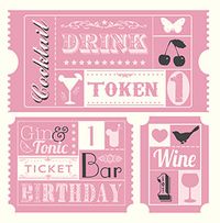 Drink Token Birthday Card