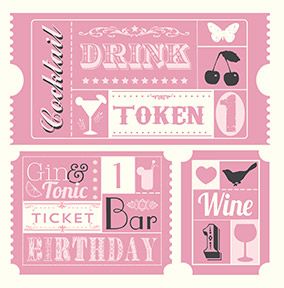 Drink Token Birthday Card