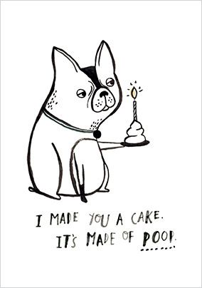 Cake Of Poop Birthday Card