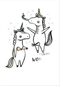 Unicorn Party Birthday Card
