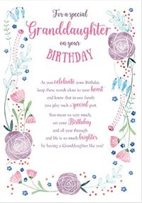 Tap to view Special Granddaughter Birthday Card