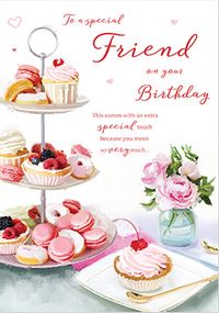 Special Friend Afternoon Tea Birthday Card