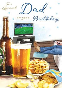 Special Dad Birthday Beer Card