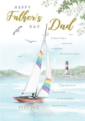 Happy Father's Day Sailing Card