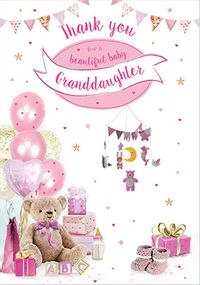 Thank You For A beautiful Granddaughter Card