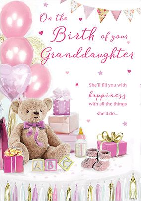 Birth Of Your Granddaughter Card