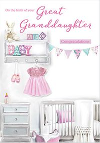 Tap to view On The Birth Of Your Great Granddaughter Card
