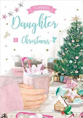 Daughter Christmas Cocoa Card