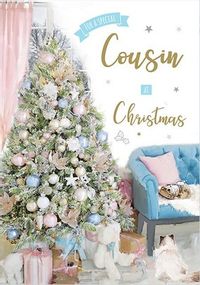 Tap to view Cousin Christmas Tree Traditional Card