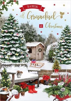 Grandad at Christmas Gardening Card