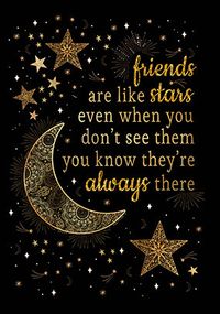 Friends are like Stars Christmas Card
