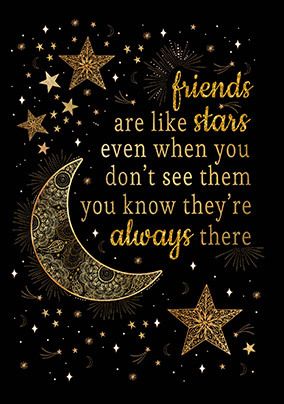 Friends are like Stars Christmas Card