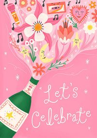 Tap to view Let's Celebrate Champagne Card