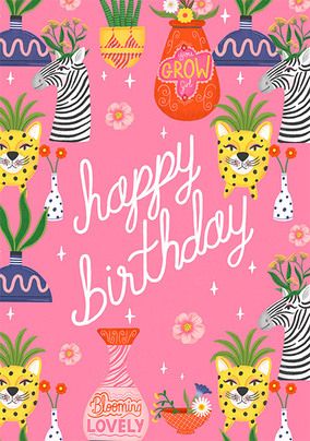 Happy Birthday Plants Card