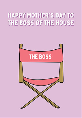 Boss Of The House Mother's Day Card - (large) A4 - By Funky Pigeon