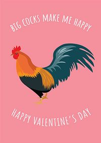Tap to view Big Cocks Make Me Happy Valentine Card