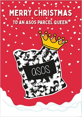 ASOS Parcel Queen Christmas Card