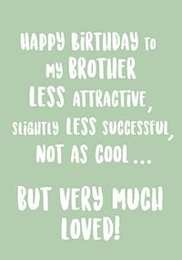 Much Loved Brother Birthday Card
