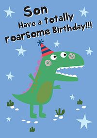 Totally Roarsome Son Birthday Card
