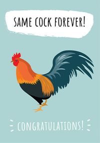 Same Cock Forever Wedding Card