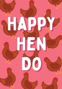 Happy Hen Do Wedding Card