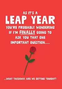 Leap Year Take Away Birthday Card