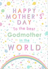 Tap to view Best Godmother Mother's Day Rainbow Card