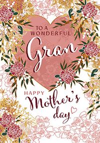 Wonderful Gran Floral Mother's Day Card