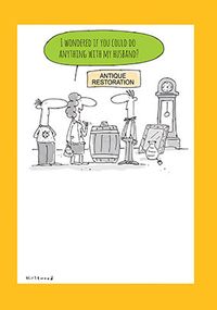 Antique Husband Birthday Card