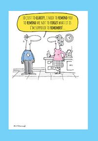 Remind Me Not to Forget Birthday Card